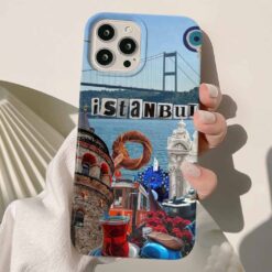 istanbul Kolaj Tasarımlı Silikon Telefon Kılıfı