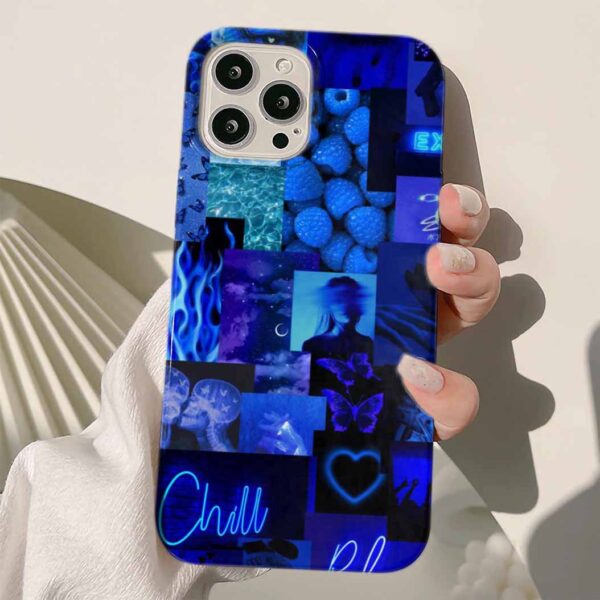 Navy Blue Chill Tasarımlı Silikon Telefon Kılıfı