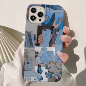 Blue Good Things Kolaj Tasarımlı Silikon Telefon Kılıfı