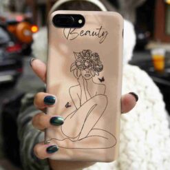Beauty Silüet Baskılı Silikon Telefon Kılıfı