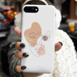 Çizgisel Silüet Baskılı Silikon Telefon Kılıfı