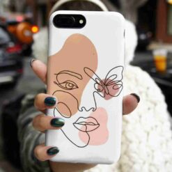 Kelebekli Kız Baskılı Silikon Telefon Kılıfı
