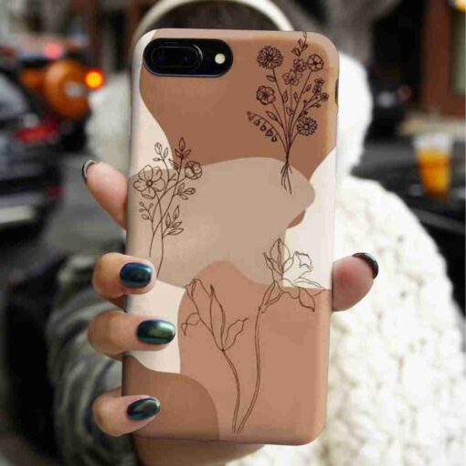 Damalı Çiçekler Baskılı Silikon Telefon Kılıfı