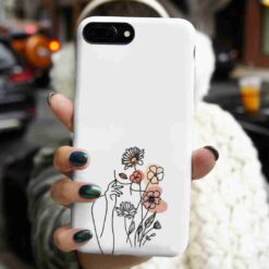 Düşünceli Kız Silüeti Baskılı Silikon Telefon Kılıfı