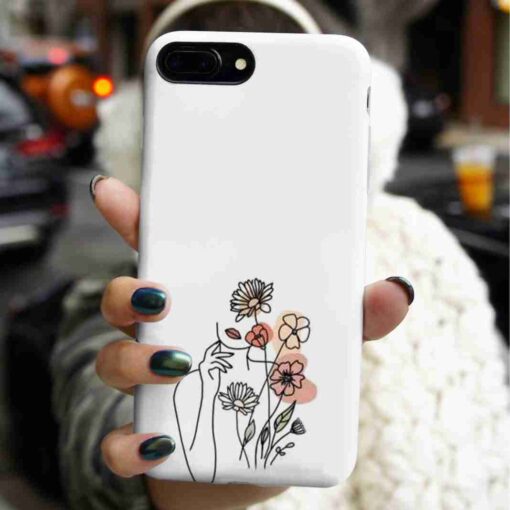 Düşünceli Kız Silüeti Baskılı Silikon Telefon Kılıfı