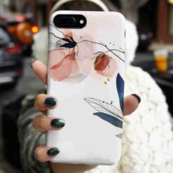 Çiçek Desen Baskılı Silikon Telefon Kılıfı