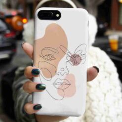 Kelebekli Kız Baskılı Silikon Telefon Kılıfı