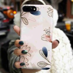 Çiçek Yaprakları Baskılı Silikon Telefon Kılıfı