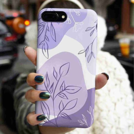 Mor Çiçekler Baskılı Silikon Telefon Kılıfı