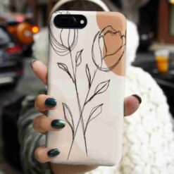 Lale Silüet Baskılı Silikon Telefon Kılıfı