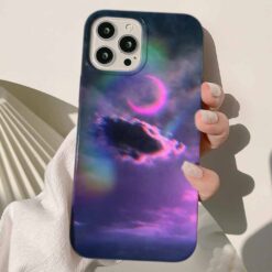 Pembe Hilal Tasarımlı Silikon Telefon Kılıfı