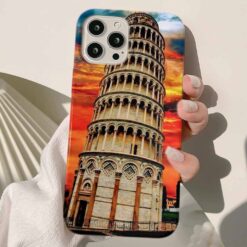 Pizza Kulesi Tasarımlı Silikon Telefon Kılıfı