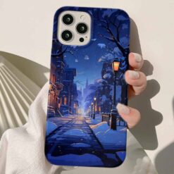 Karlı Bir Gün Tasarımlı Silikon Telefon Kılıfı