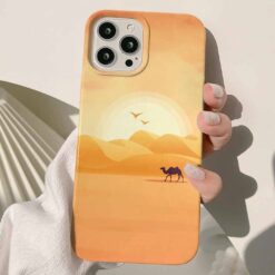 Çöldeki Deve Tasarımlı Silikon Telefon Kılıfı