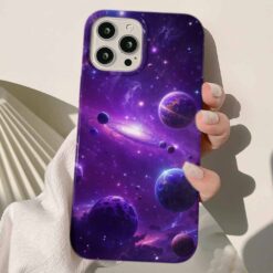 Galaxy Manzarası Tasarımlı Silikon Telefon Kılıfı