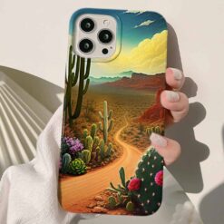 Çöl Manzarası Tasarımlı Silikon Telefon Kılıfı