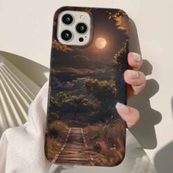 Tahta Tren Yolu Tasarımlı Silikon Telefon Kılıfı