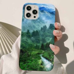 Orman Manzarası Tasarımlı Silikon Telefon Kılıfı