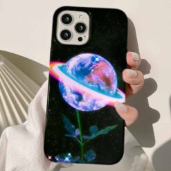 Halkalı Dünya Tasarımlı Silikon Telefon Kılıfı