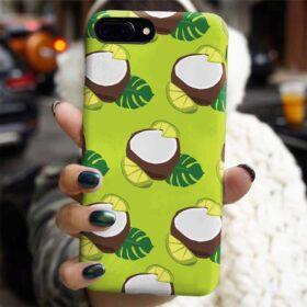 Lime Ve Coco Nut Tasarımlı Silikon Telefon Kılıfı