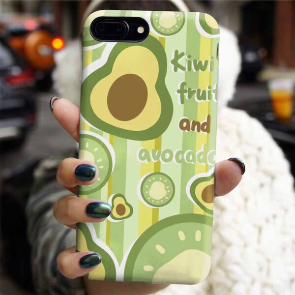 Kivi Ve Avokado Tasarımlı Silikon Telefon Kılıfı