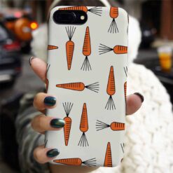 Havuç Deseni Tasarımlı Silikon Telefon Kılıfı