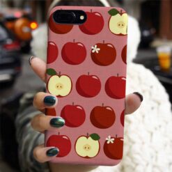 Kırmızı Elmalar Tasarımlı Silikon Telefon Kılıfı
