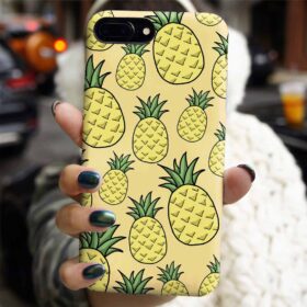 Ananas Kolaj Tasarımlı Silikon Telefon Kılıfı