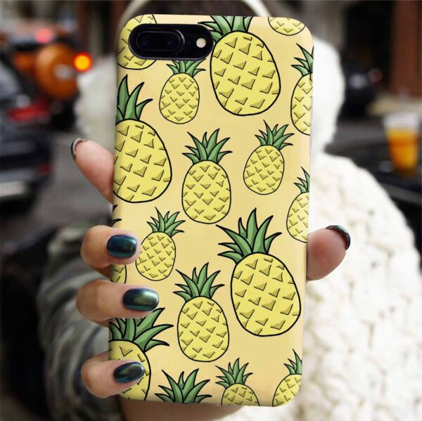 Ananas Kolaj Tasarımlı Silikon Telefon Kılıfı