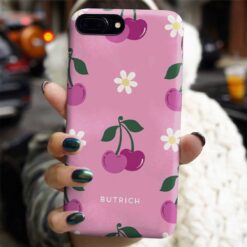 Cherry Butrich Tasarımlı Silikon Telefon Kılıfı