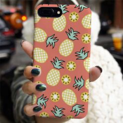 Ananas Ve Dilimleri Tasarımlı Silikon Telefon Kılıfı