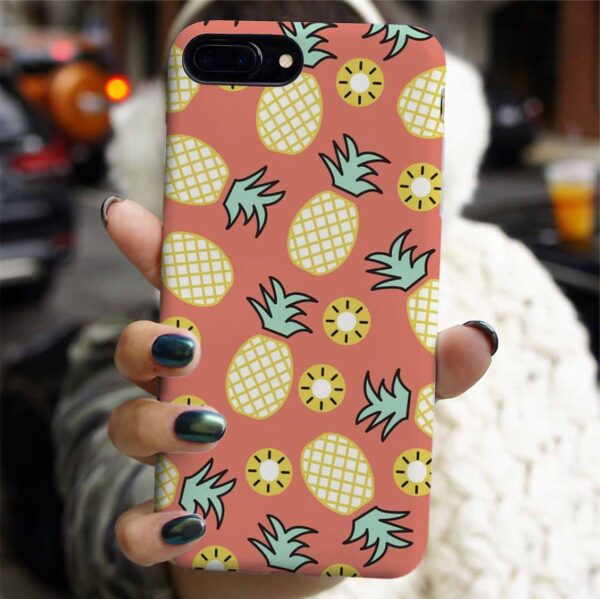 Ananas Ve Dilimleri Tasarımlı Silikon Telefon Kılıfı