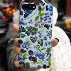 Blueberry And Blackberry Tasarımlı Silikon Telefon Kılıfı