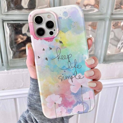 Keep Life Simple Tasarımlı Silikon Telefon Kılıfı