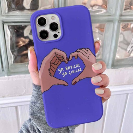 Ya Batıcaz Ya Çıkıcaz Tasarımlı Silikon Telefon Kılıfı