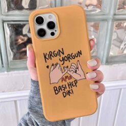 Kırgın Yorgun Tasarımlı Silikon Telefon Kılıfı