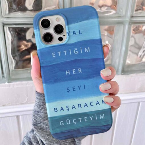 Herşeyi Başaracak Gücteyim Tasarımlı Silikon Telefon Kılıfı