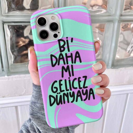 Bir Daha Mı Gelicez Dünyaya Tasarımlı Silikon Telefon Kılıfı