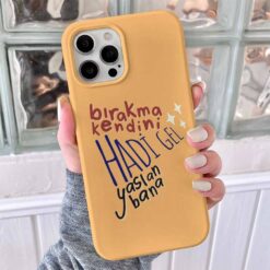 Hadi Gel Yaslan Bana Tasarımlı Silikon Telefon Kılıfı