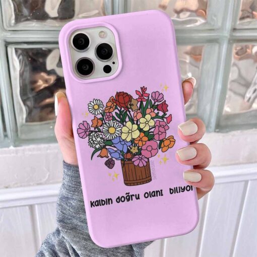 Kalbin Doğru Olanı Biliyor Tasarımlı Silikon Telefon Kılıfı