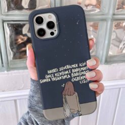 Yaşantıyla Barışmayı Öğrendim Tasarımlı Silikon Telefon Kılıfı