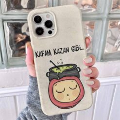 Kafam Kazan Gibi Tasarımlı Silikon Telefon Kılıfı