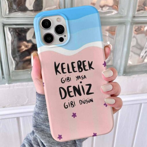 Deniz Gibi Düşün Tasarımlı Silikon Telefon Kılıfı