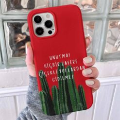 Çiçekli Yollardan Gidilmez Tasarımlı Silikon Telefon Kılıfı