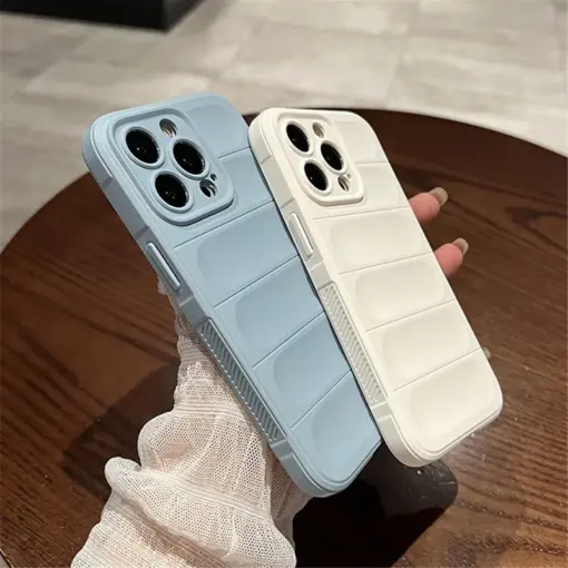 Optimum Çizgi Desenli Silikon Telefon Kılıfı - Görsel 4