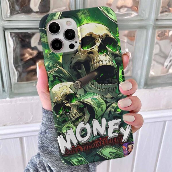 Money Skull Tasarımlı Silikon Telefon Kılıfı
