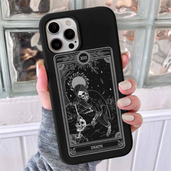 Death Skeleton Tarrot Card Tasarımlı Silikon Telefon Kılıfı
