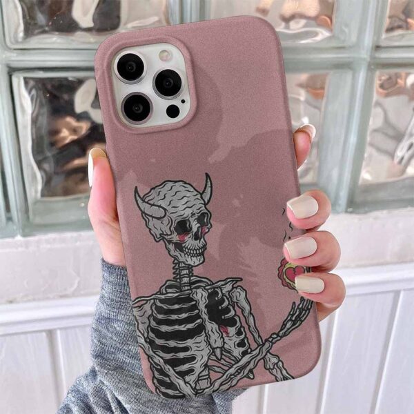 Devil Skeleton Tasarımlı Silikon Telefon Kılıfı