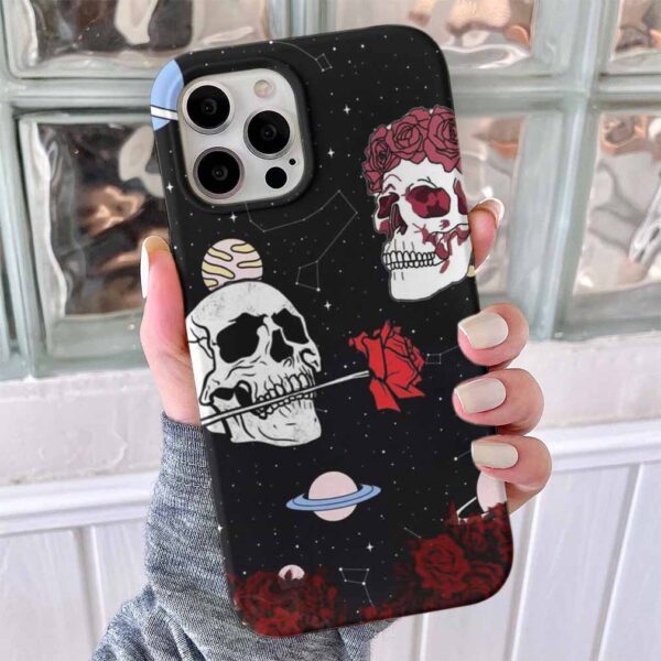 Space Skeleton Tasarımlı Silikon Telefon Kılıfı