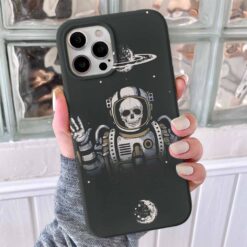 Space Skeleton Tasarımlı Silikon Telefon Kılıfı